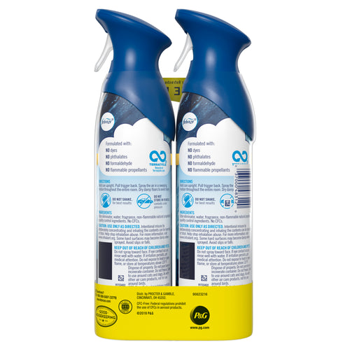 Odor-Eliminating Air Freshener Spray, Ocean, 2 ct